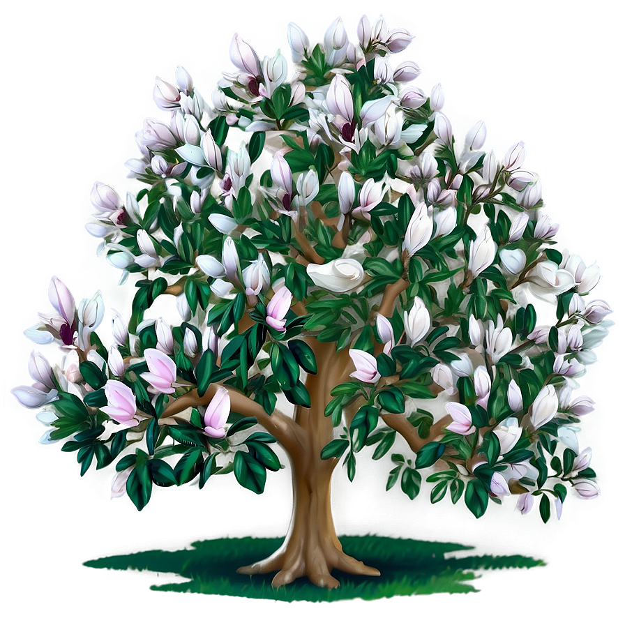 Romantic Magnolia Tree Scene Png Umq PNG