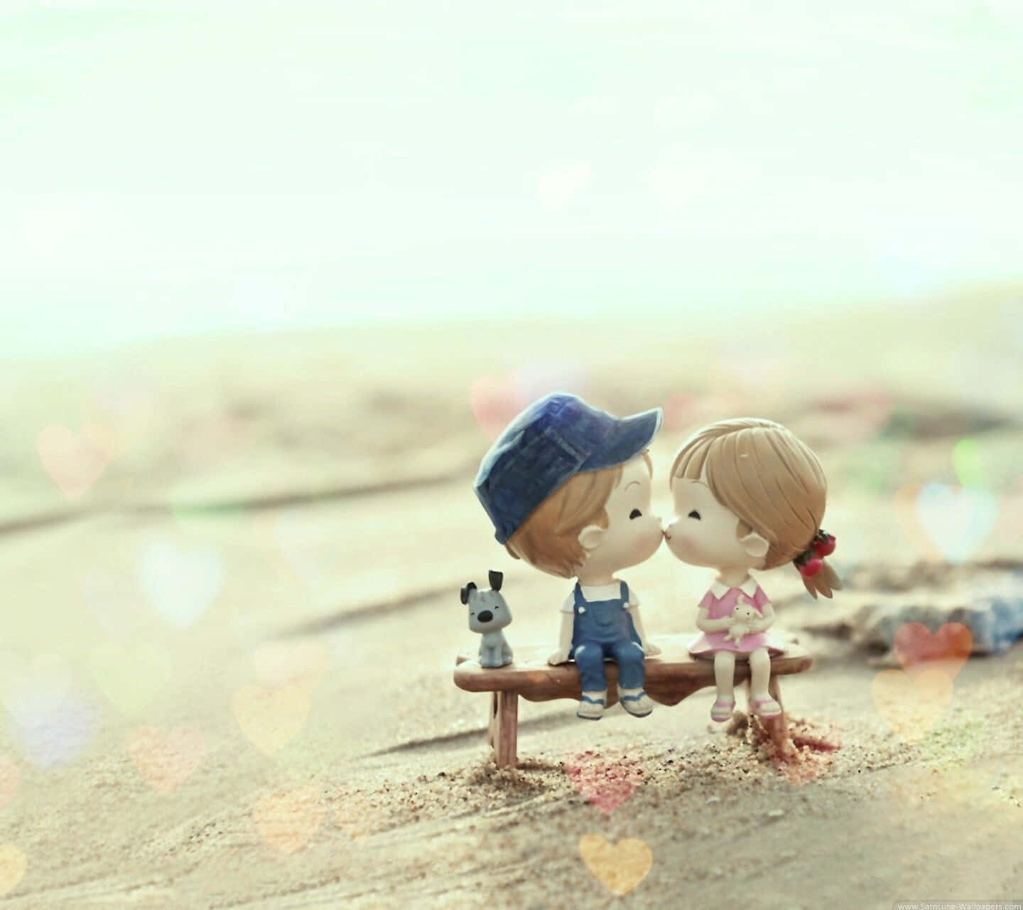Romantic Miniature Kids Wallpaper