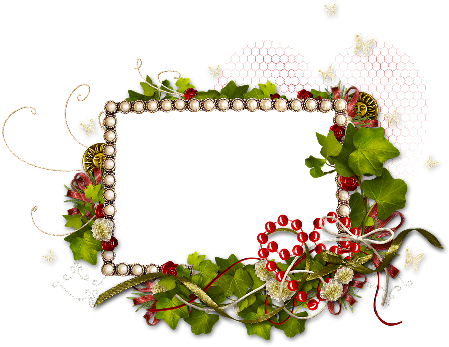 Romantic Nature Inspired Love Frame PNG