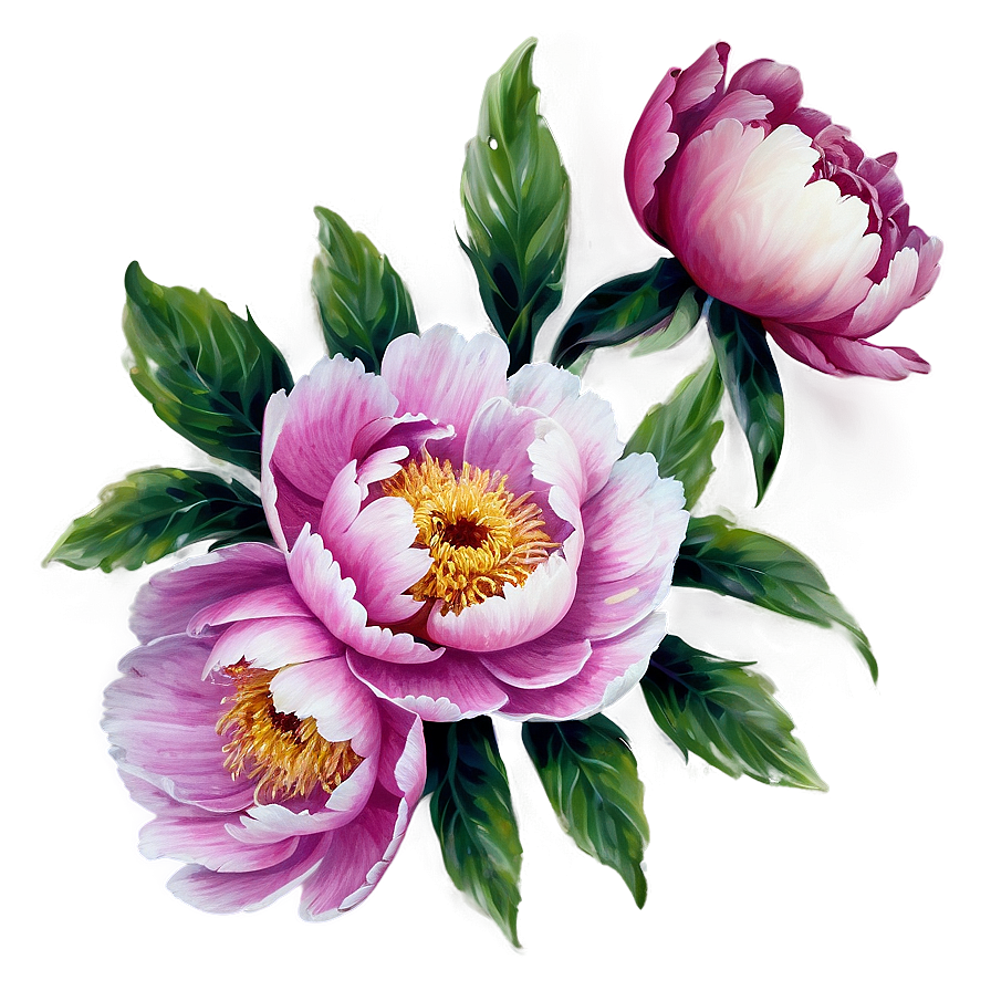 Romantic Peony Pattern Png 06262024 PNG