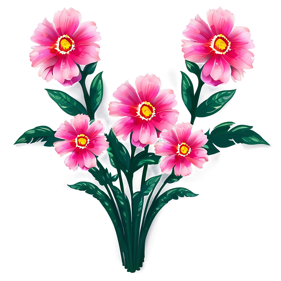 Romantic Pink Flowers Png Tan17 PNG