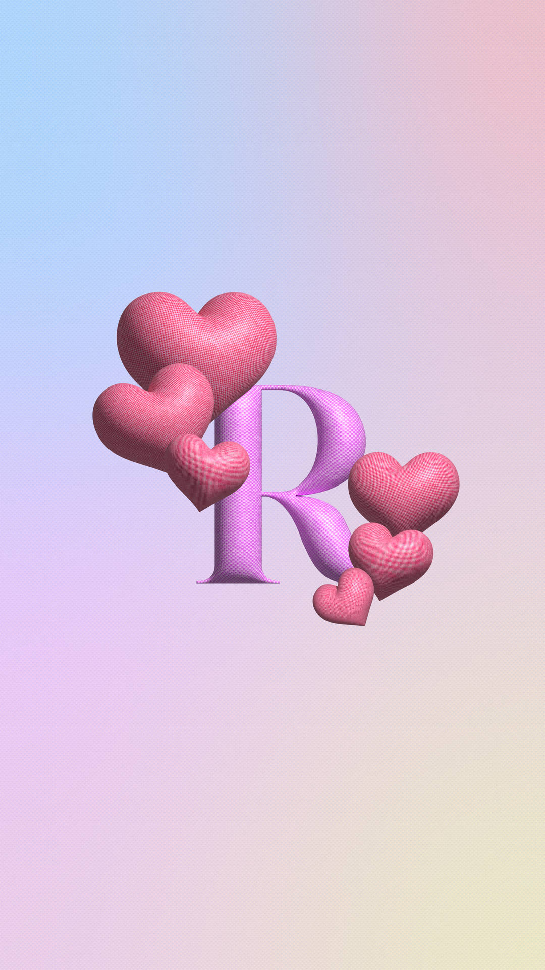 Romantic R Alphabet Background