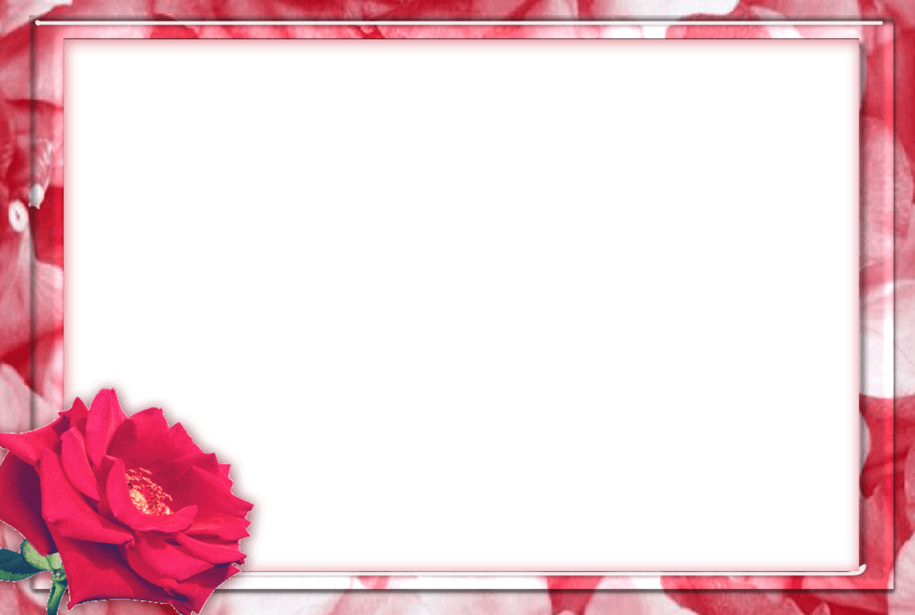 Romantic Red Rose Love Frame.png PNG