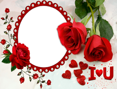 Download Romantic Red Rose Love Frame | Wallpapers.com