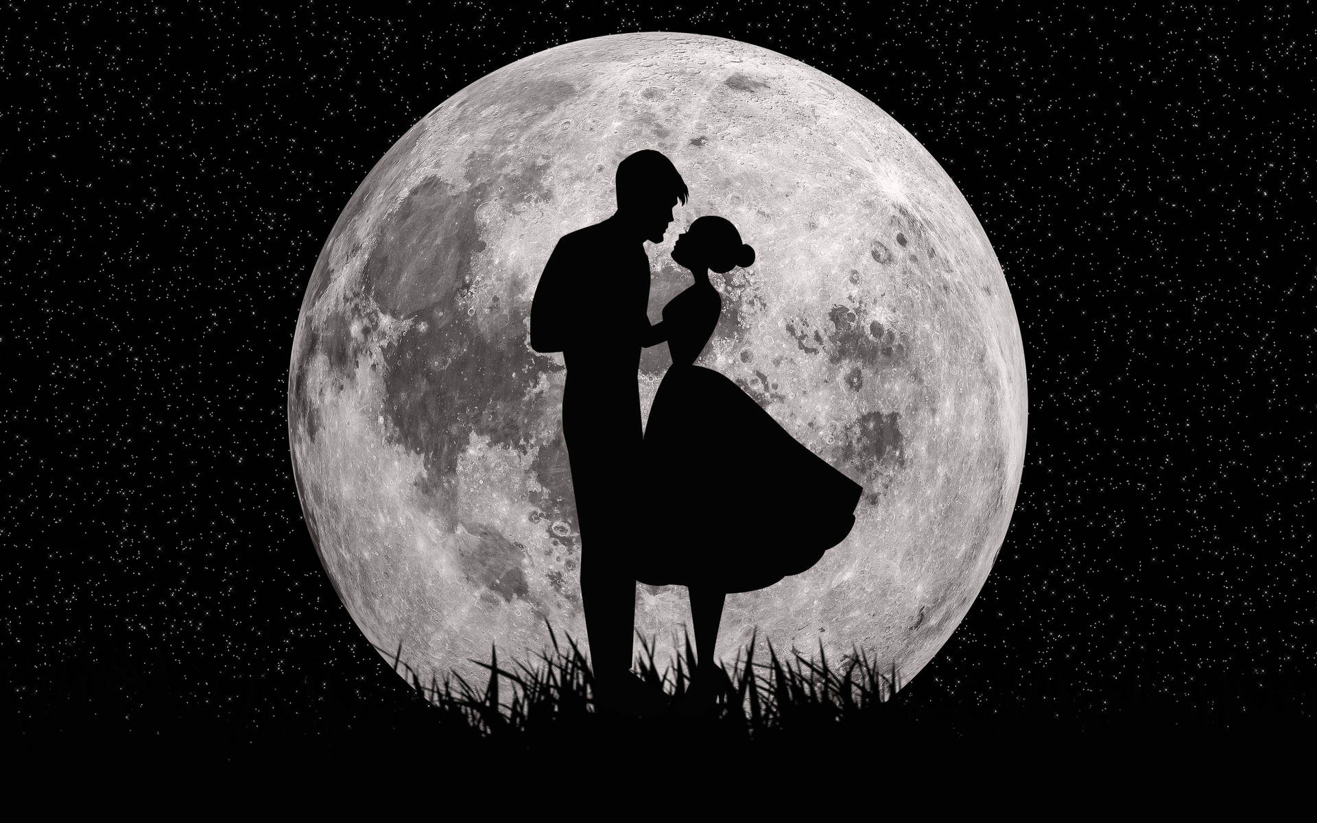 Románticosroyals Con La Luna Fondo de pantalla