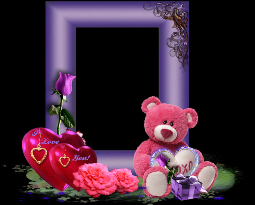 Romantic Valentine Photo Frame PNG