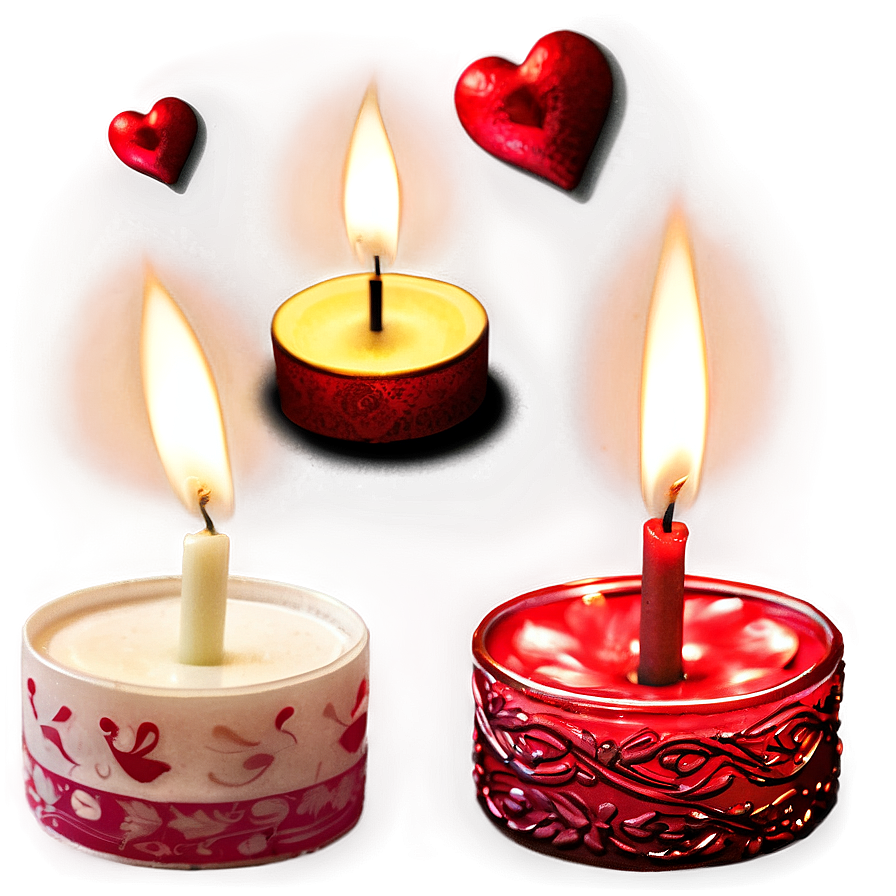 Romantic Valentine's Day Candlelight Png 06202024 PNG