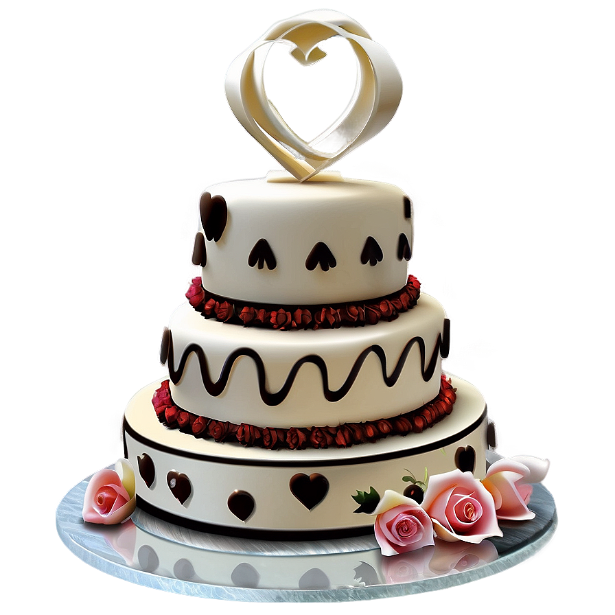 Romantic Wedding Cake Png 06122024 PNG