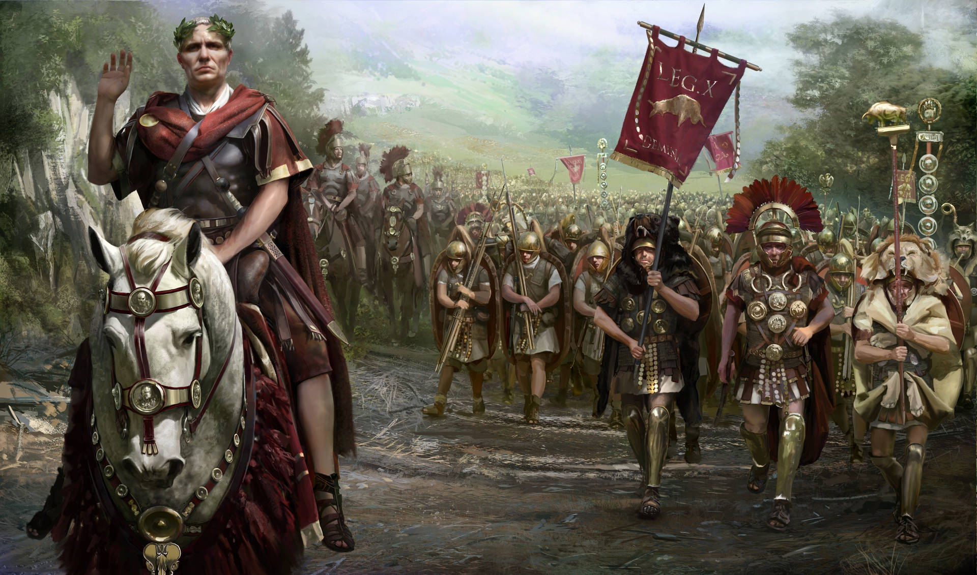 Rome 2 Total War Cæsar i Gallien Telefonbaggrund Wallpaper