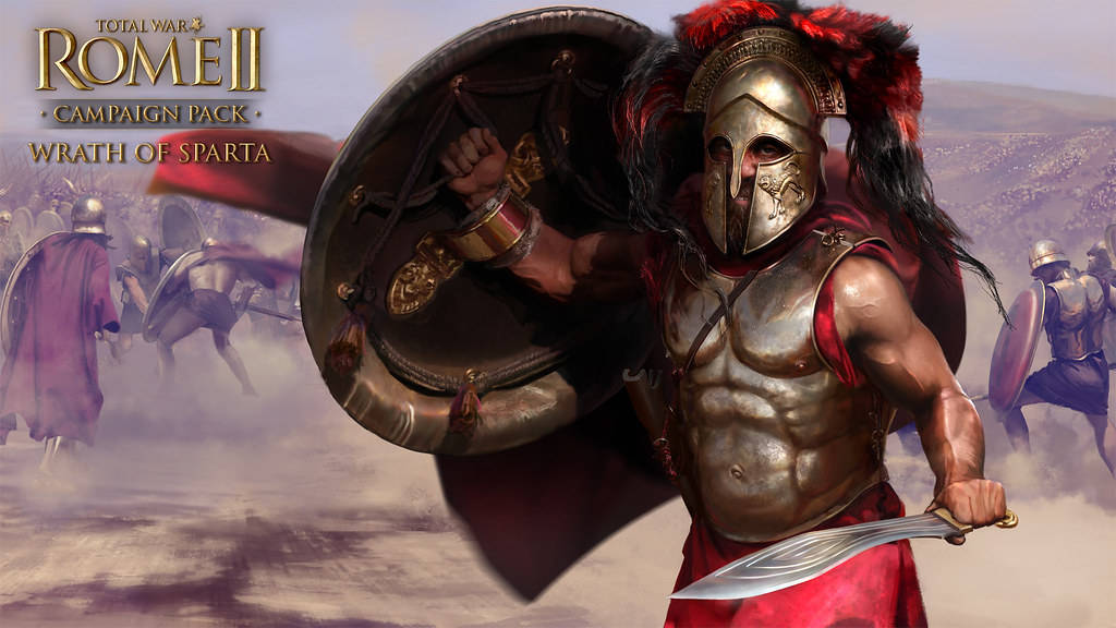 Rom2 Total War Spartan Och Sköld. Wallpaper
