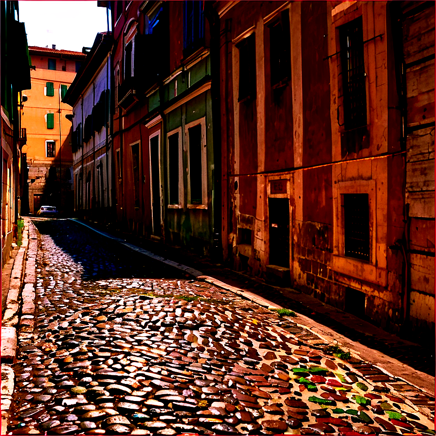 Rome Cobblestone Street Png 06232024 PNG