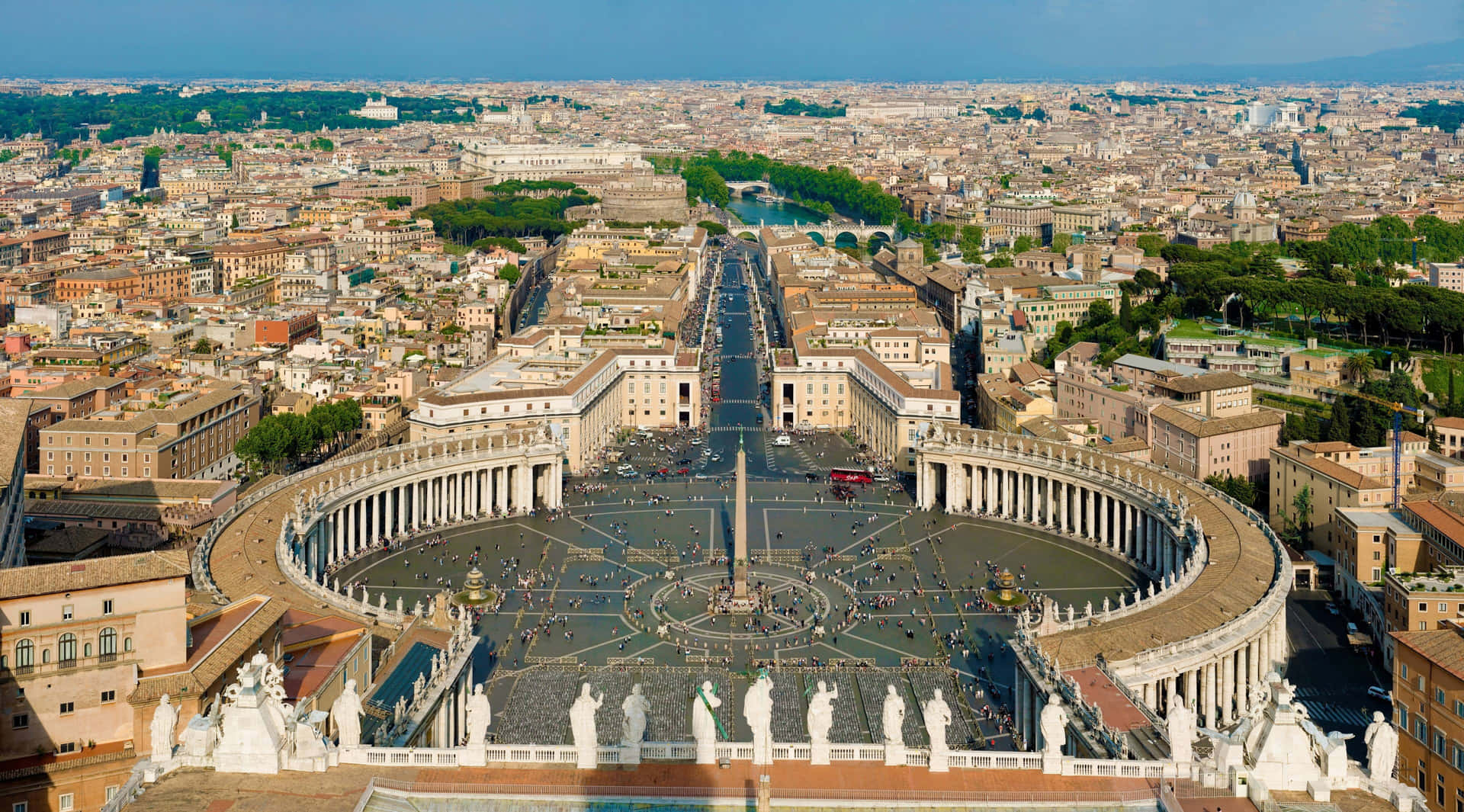 Majestic buildings of historic Rome