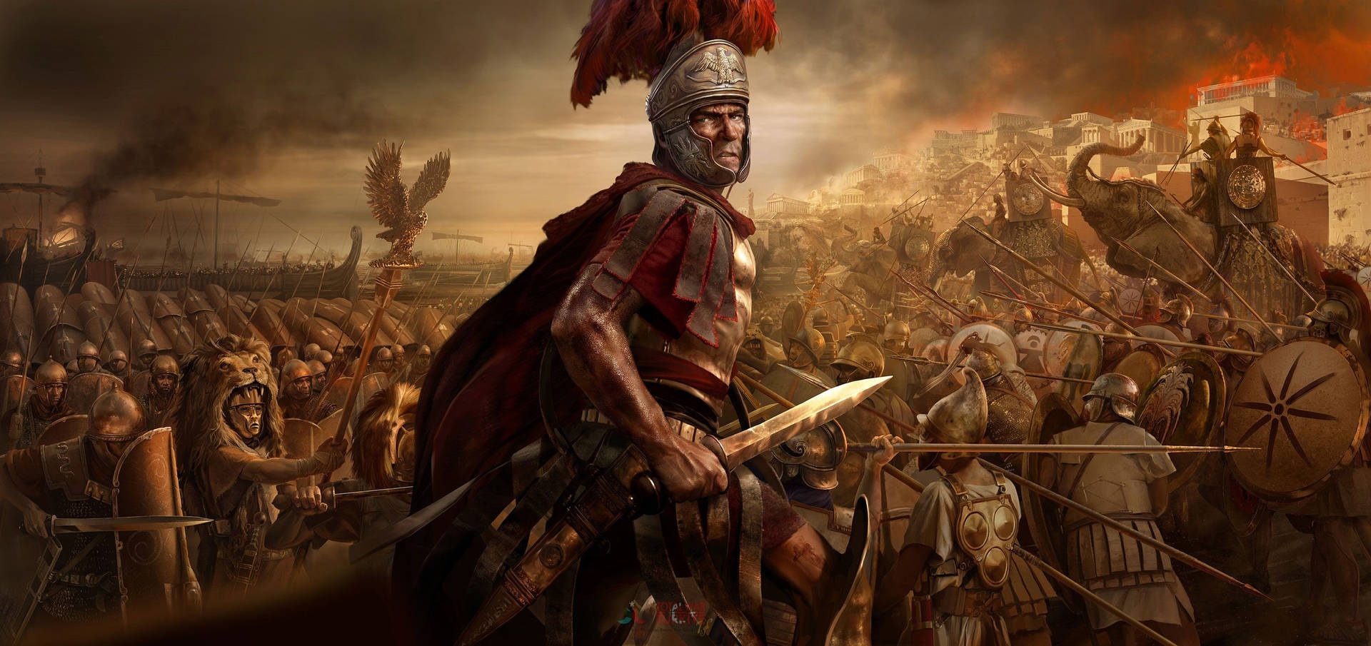 Før dine hære til sejr i Rom: Total War. Wallpaper