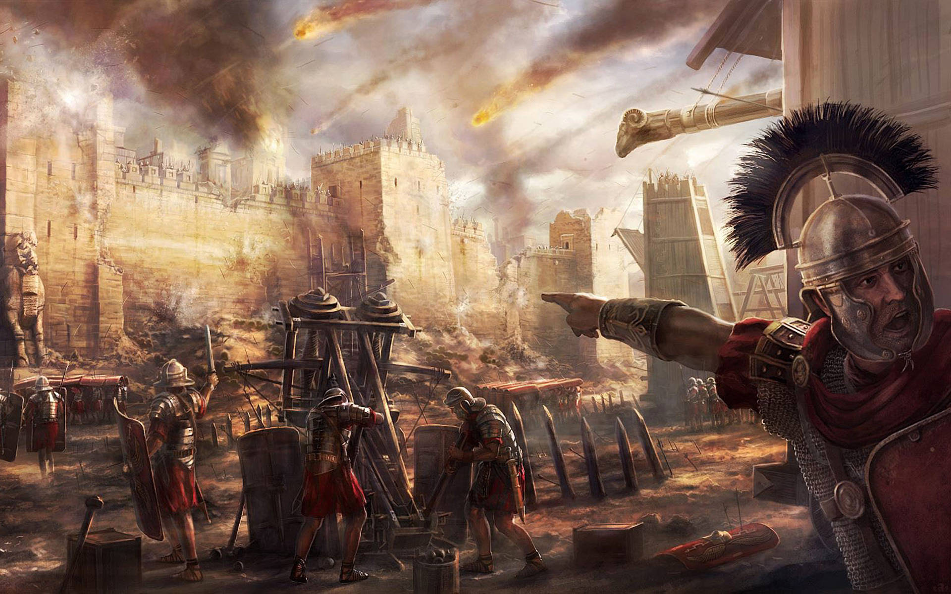 Återupplevde Historiska Krigen I Rom I Total War. Wallpaper
