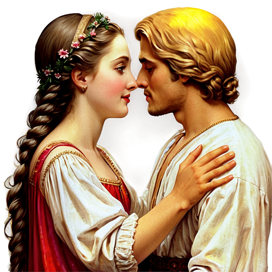 Romeo And Juliet Vintage Art Png 06112024 PNG