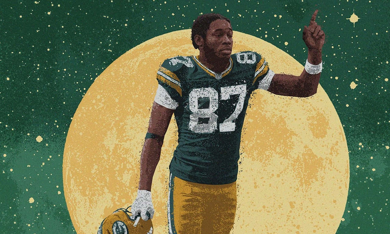 Romeo Doubs Green Bay Packers Illustration Wallpaper