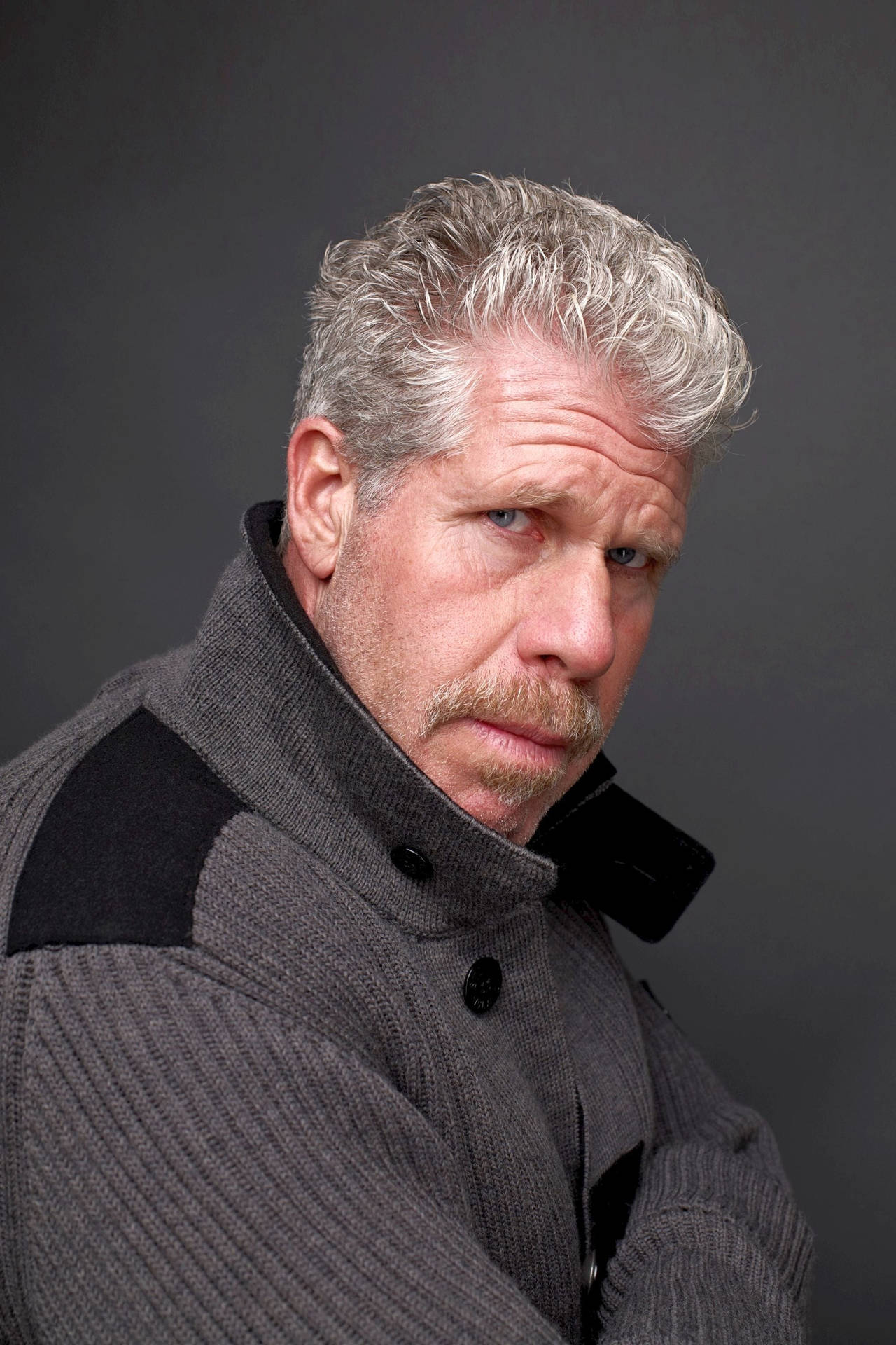 Ron Perlman In High-Collared Jacket Wallpaper