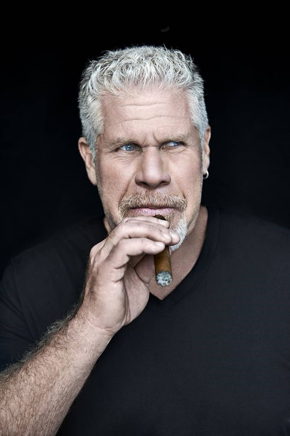 Ron Perlman With A Giant Cigar Wallpaper