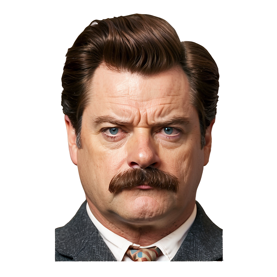 Download Ron Swanson Character Png Ohq | Wallpapers.com