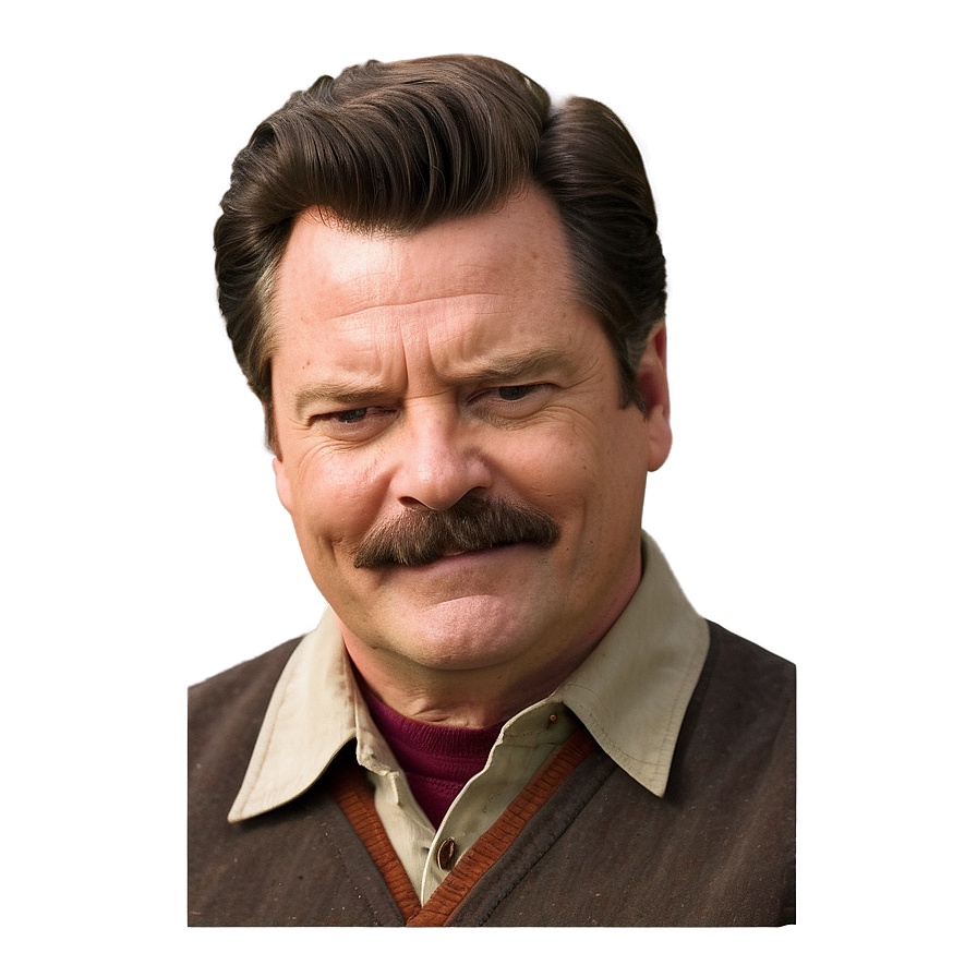 Ron Swanson Grin Png Jge69 PNG