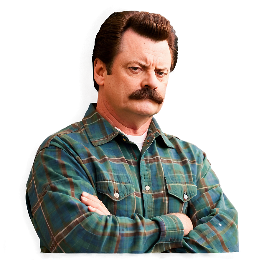 Download Ron Swanson Smirk Png 06242024 | Wallpapers.com