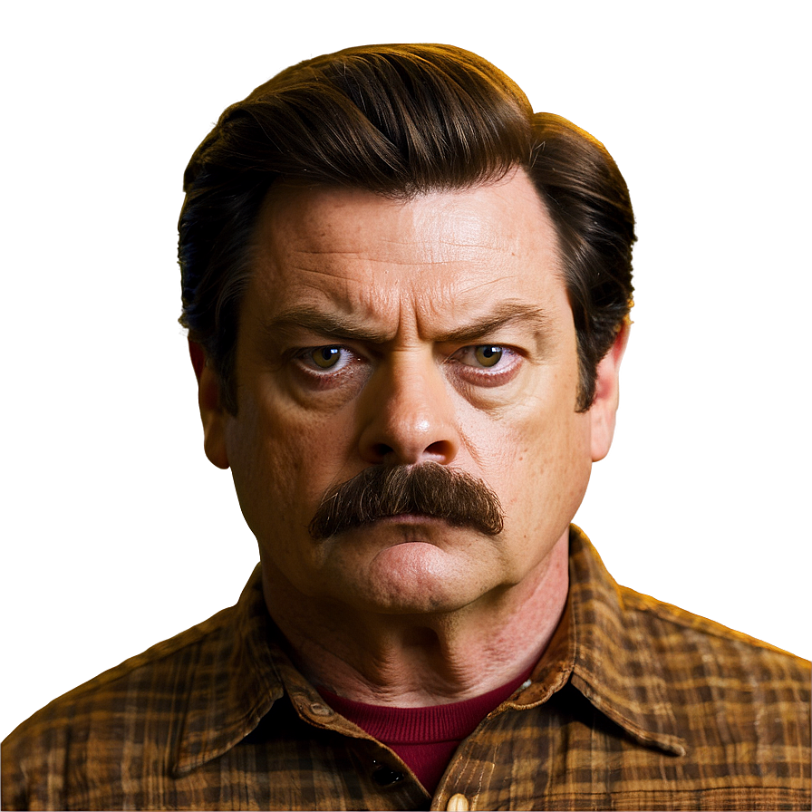 Download Ron Swanson Stare Png 80 | Wallpapers.com