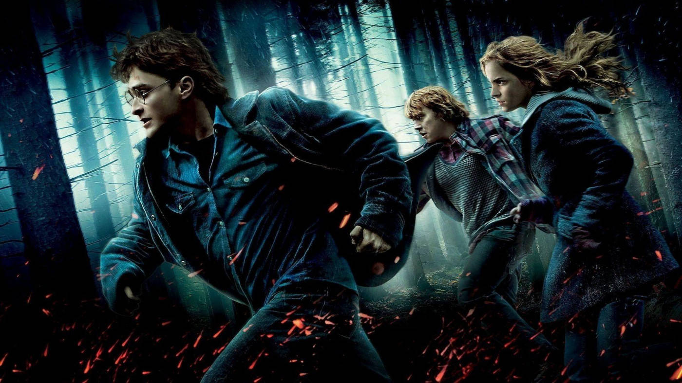 Ron Weasley, Hermione Granger og Harry Potter iPad Wallpaper Wallpaper