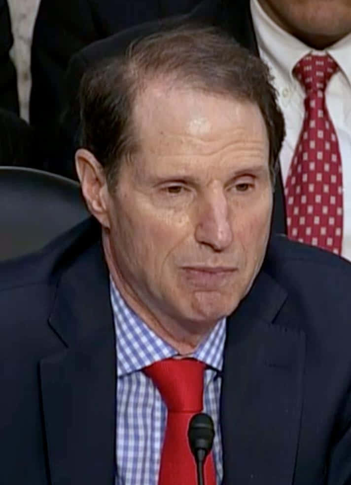 Senator Ron Wyden in a Red Tie Wallpaper