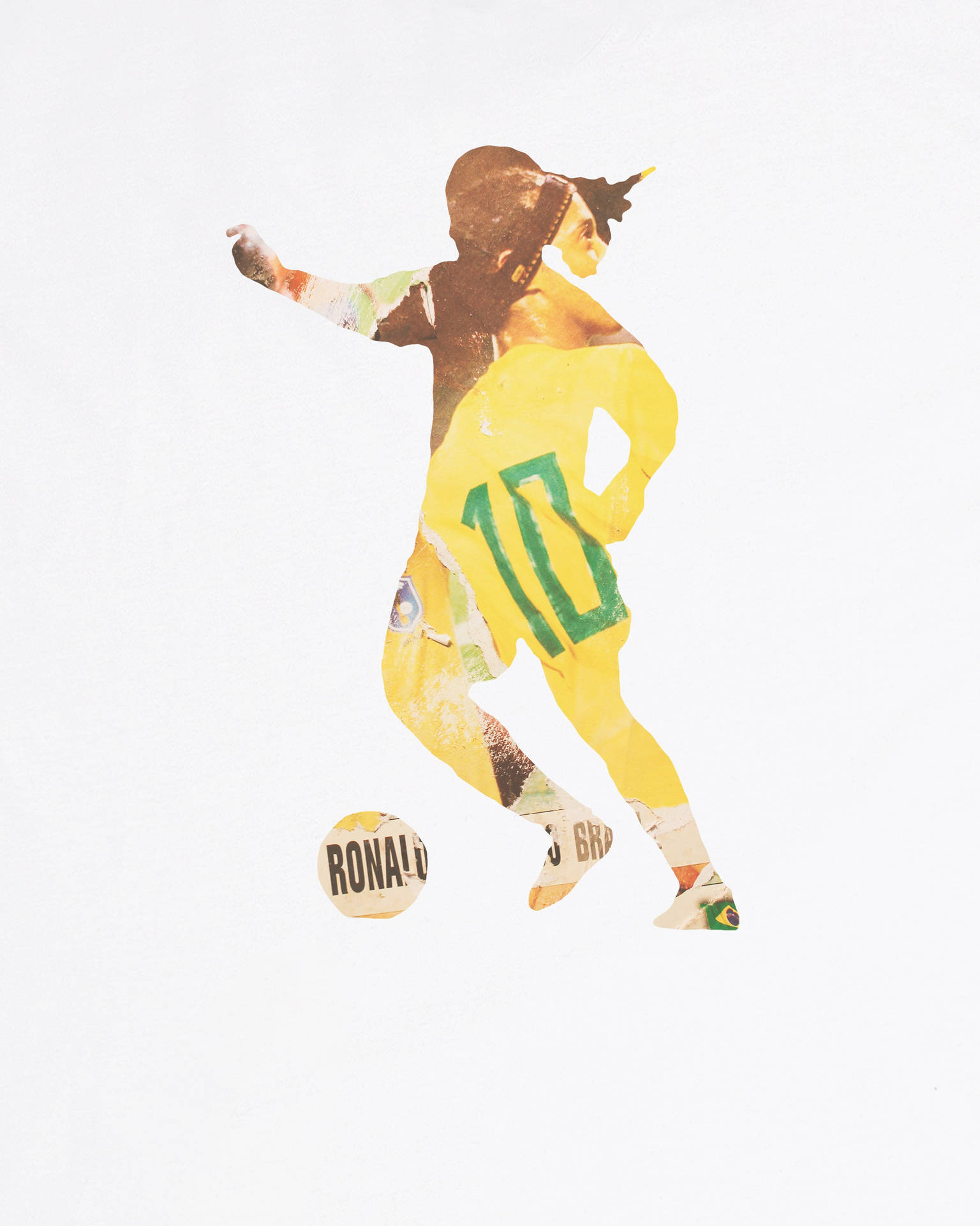 Ronaldinho Paper Art Wallpaper