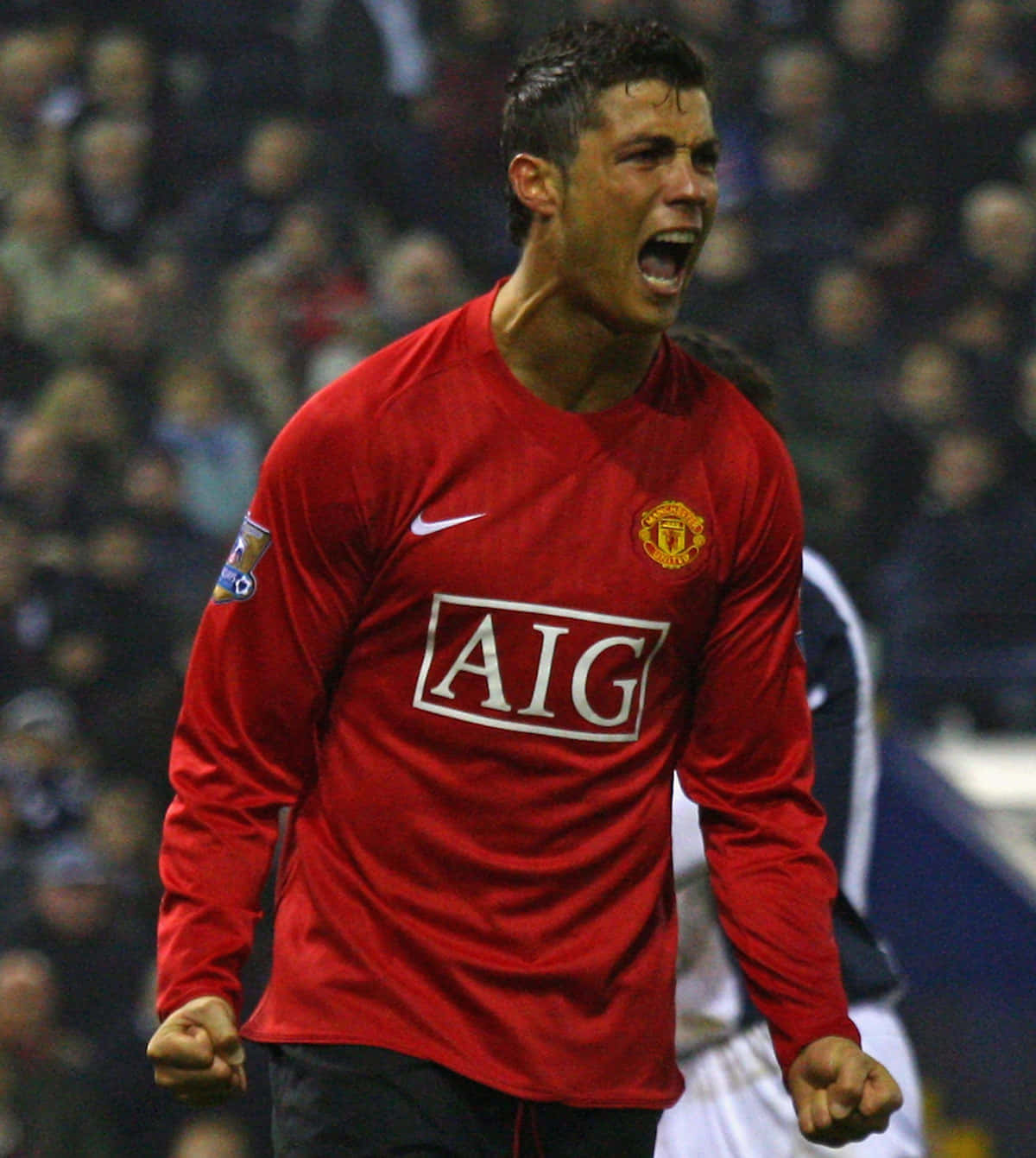 Cristiano Ronaldo celebrating a victory on the field