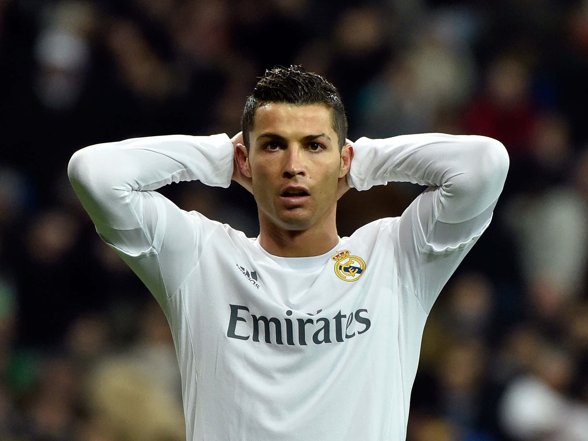 Cristiano Ronaldo scoring a goal during a live soccer match