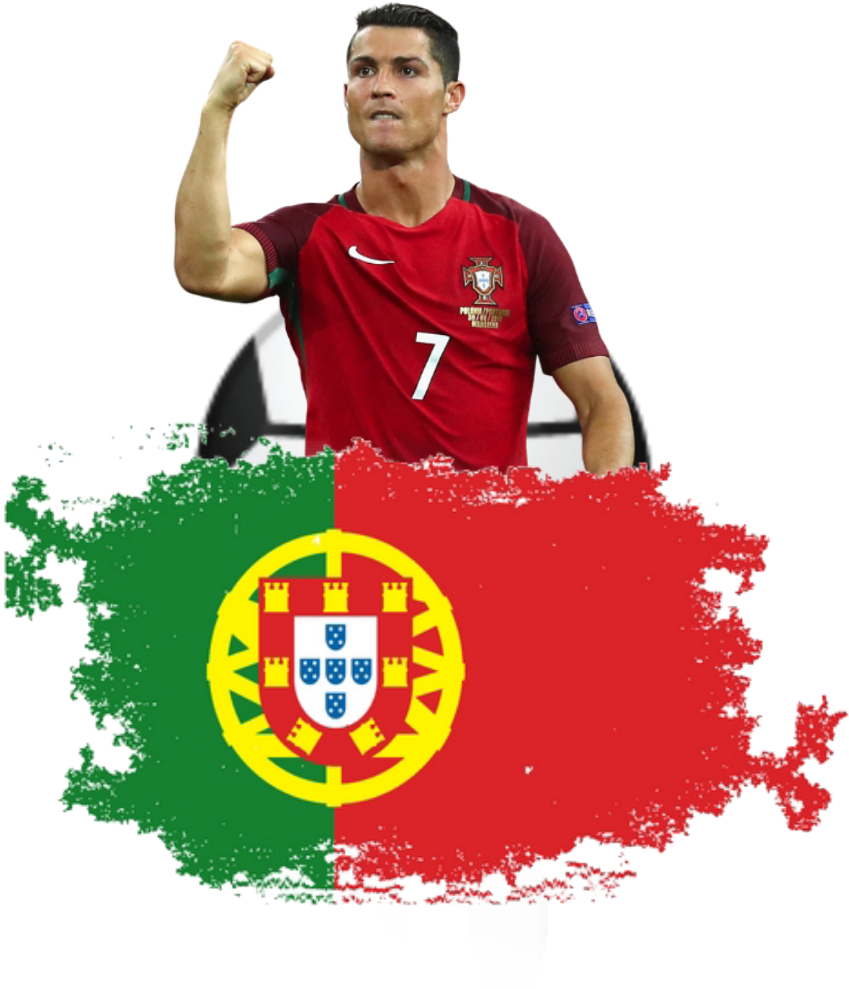 Ronaldo Celebration Portugal Flag PNG
