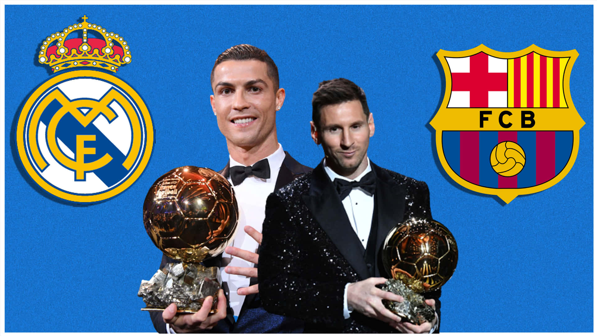 Ronaldo Messi Ballond Or Success Wallpaper