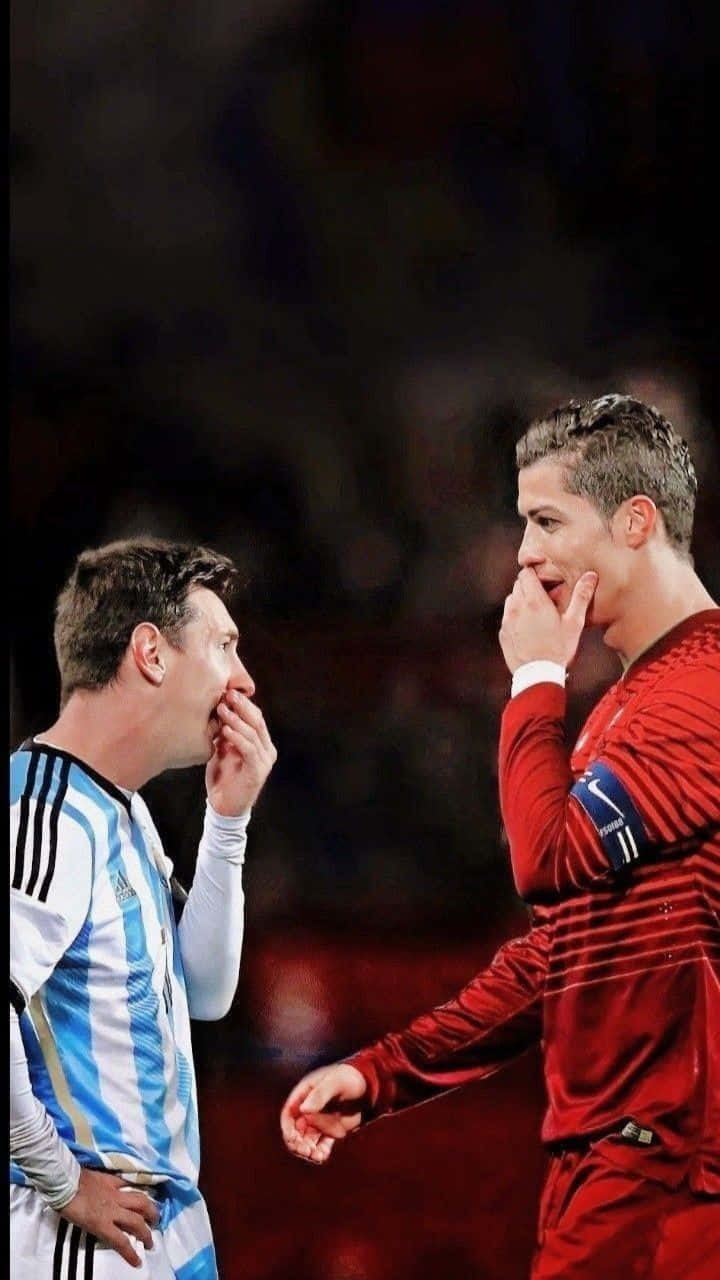 Ronaldo Messi Faceoff Achtergrond