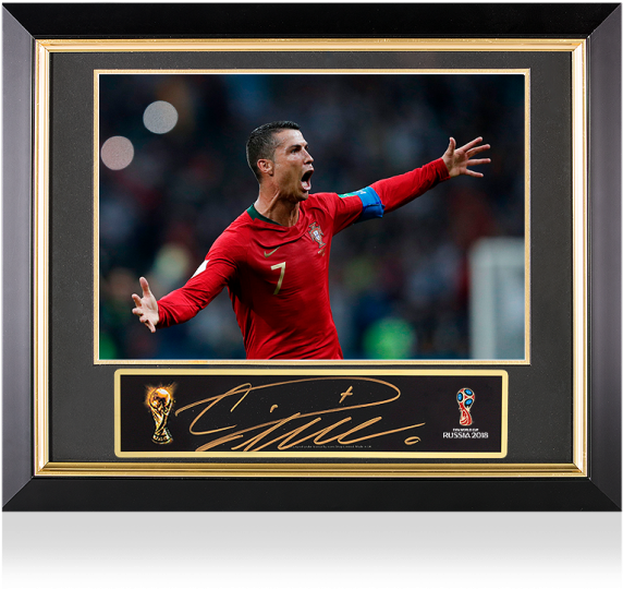 Ronaldo Portugal Celebration Framed PNG