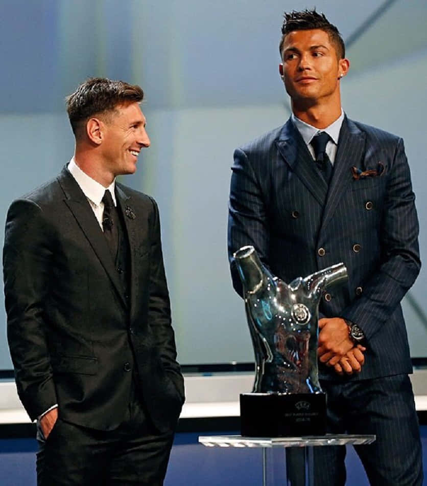 Ronaldo En Messi Award Ceremonie Achtergrond