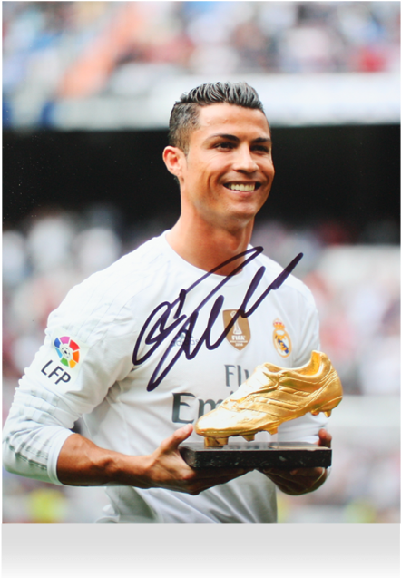 Ronaldowith Golden Boot Award PNG