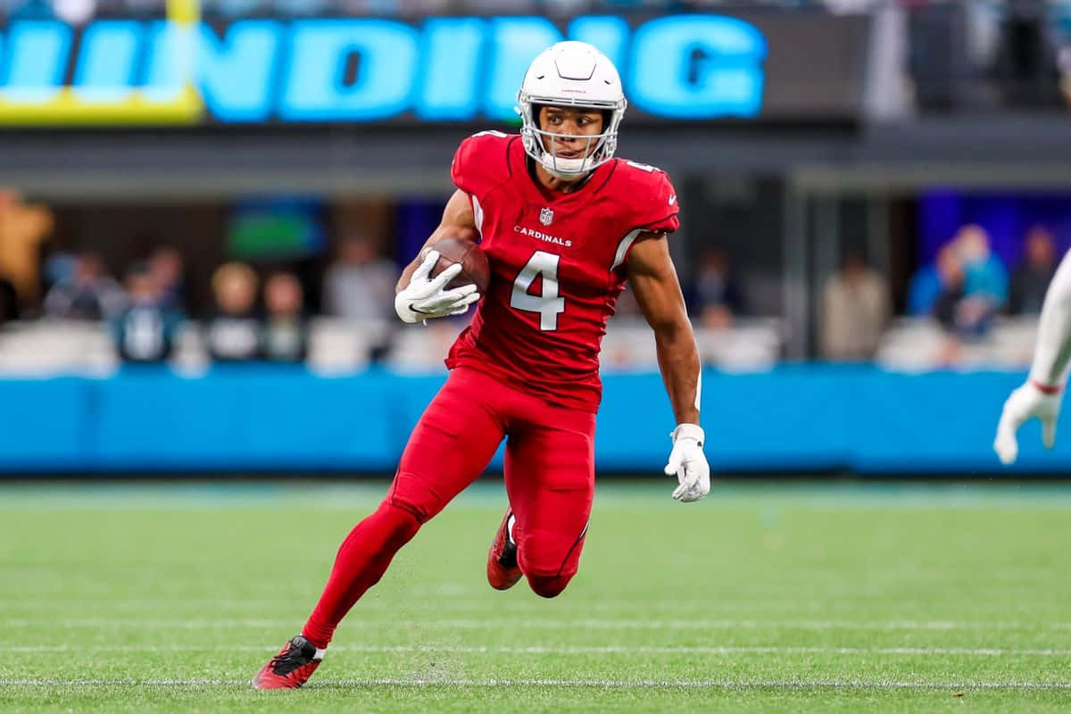 Rondale Moore Cardinals Wedstrijd Actie Achtergrond