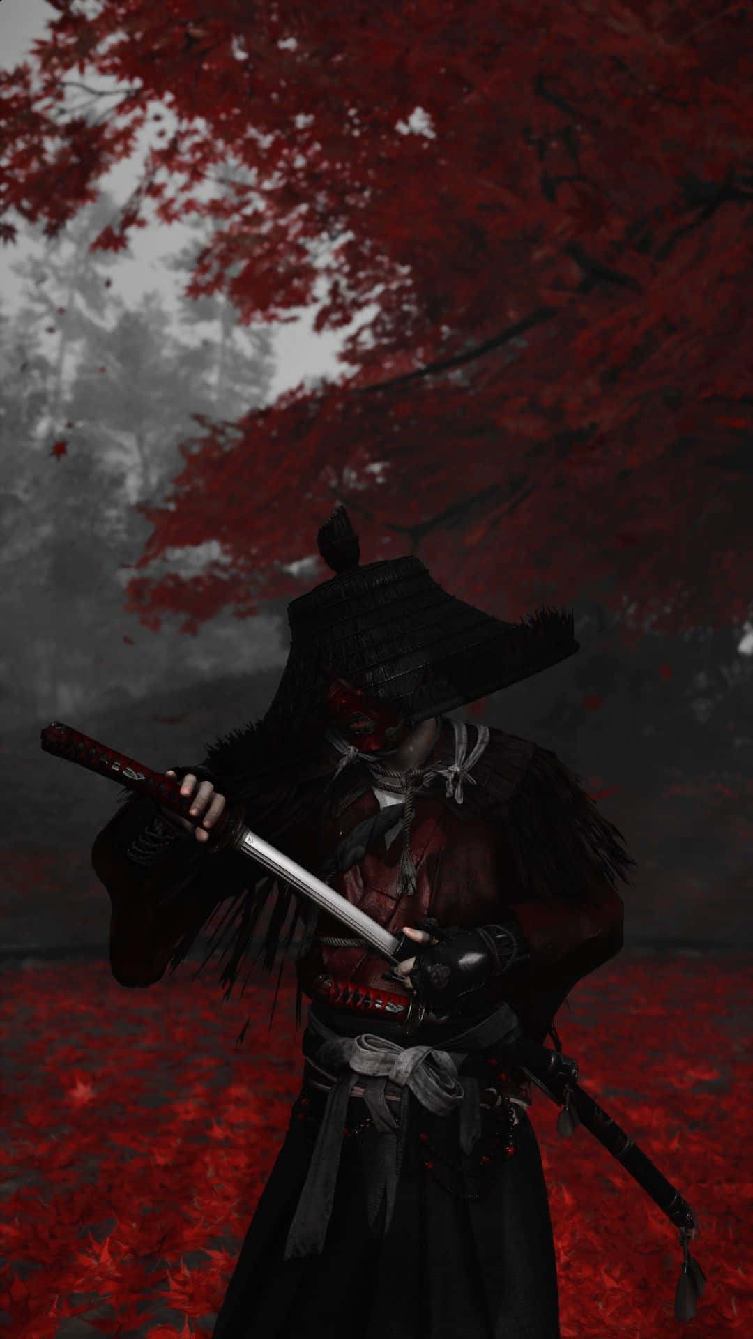 Download Samurai Anime Ronin Warrior Red Mountain Wallpaper  Wallpaperscom