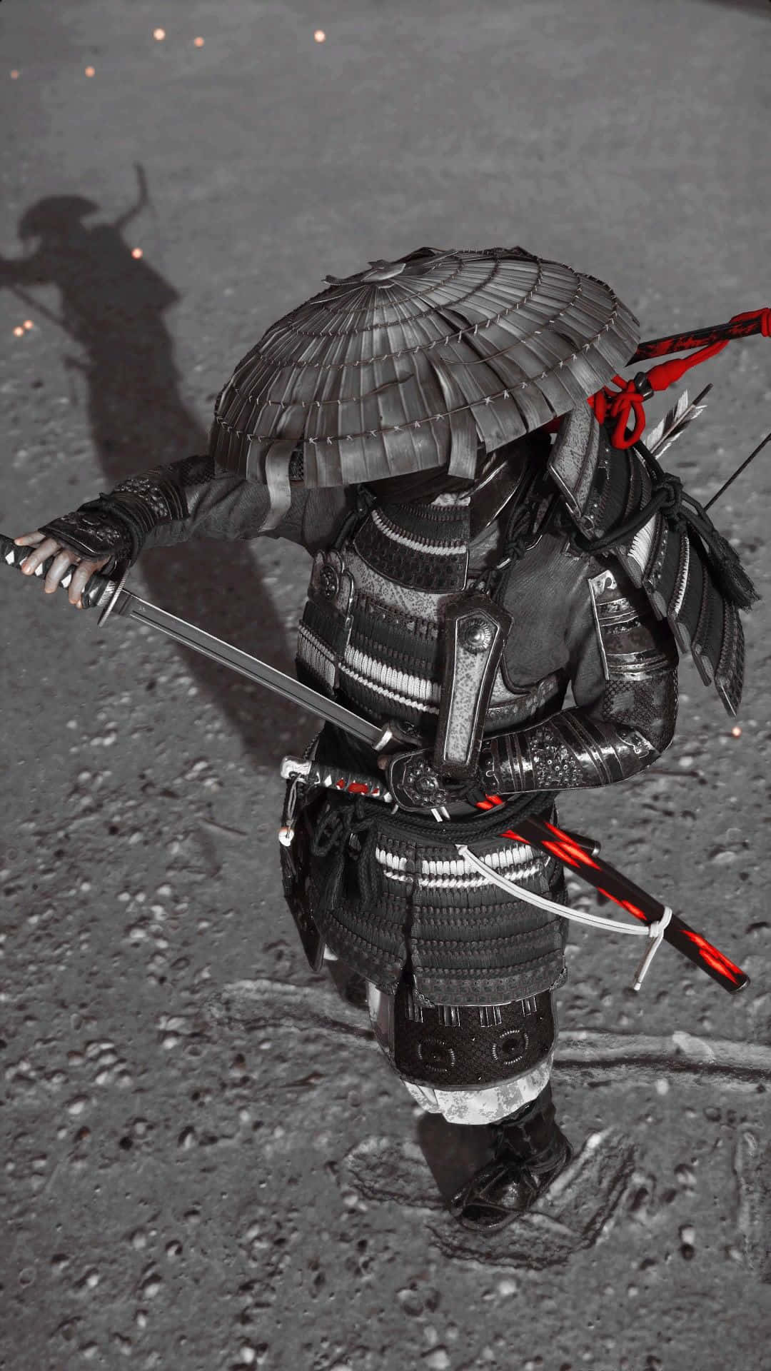 Samurai Warrior in Foggy Battle Wallpaper