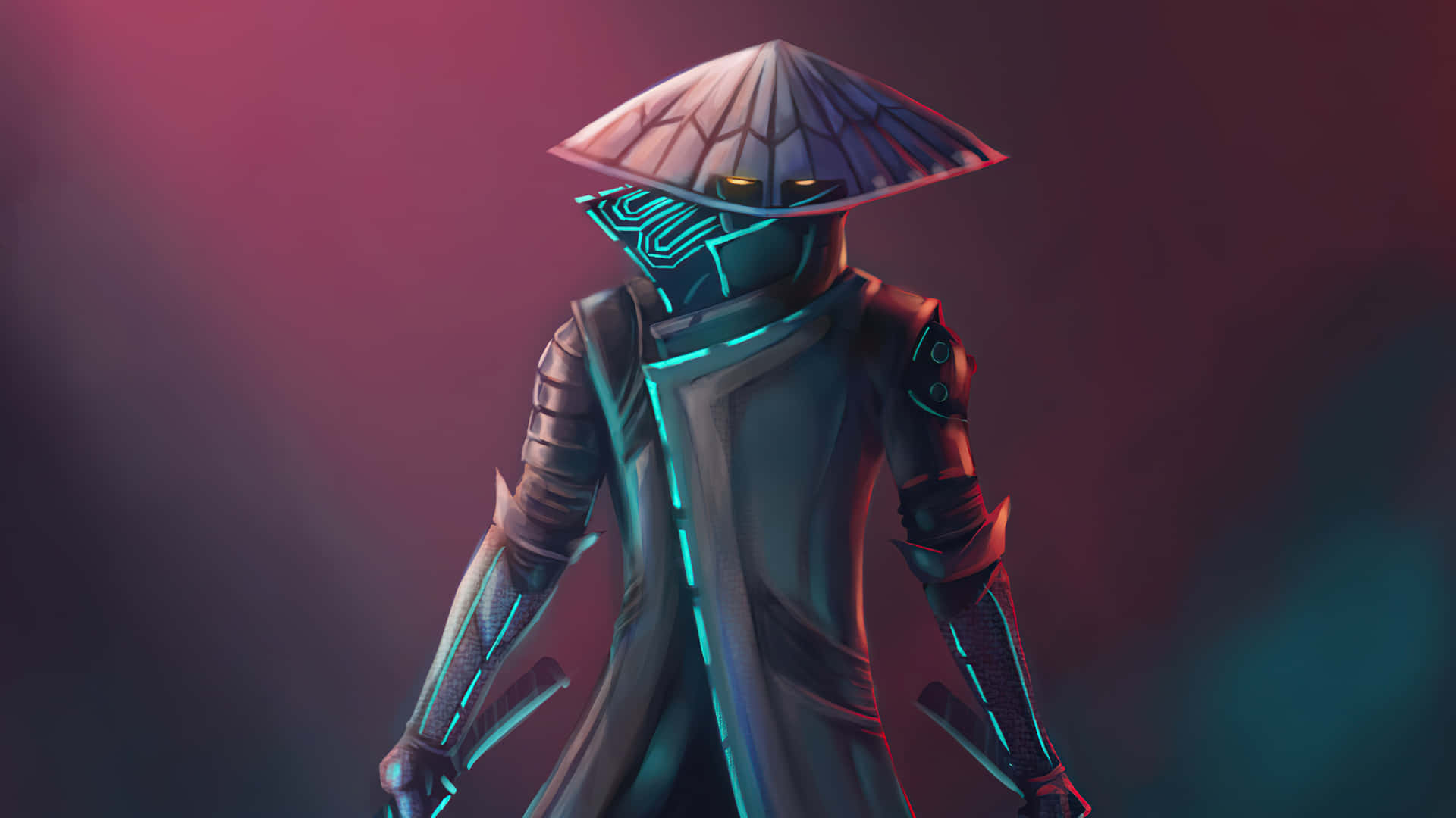 Ronin Warrior in a Mystical Forest Wallpaper