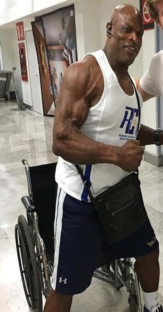 Simple Ronnie Coleman In His Wheelchair Wallpaper