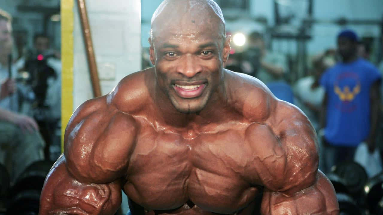 Closer Look Of Ronnie Coleman In A Pose Wallpaper