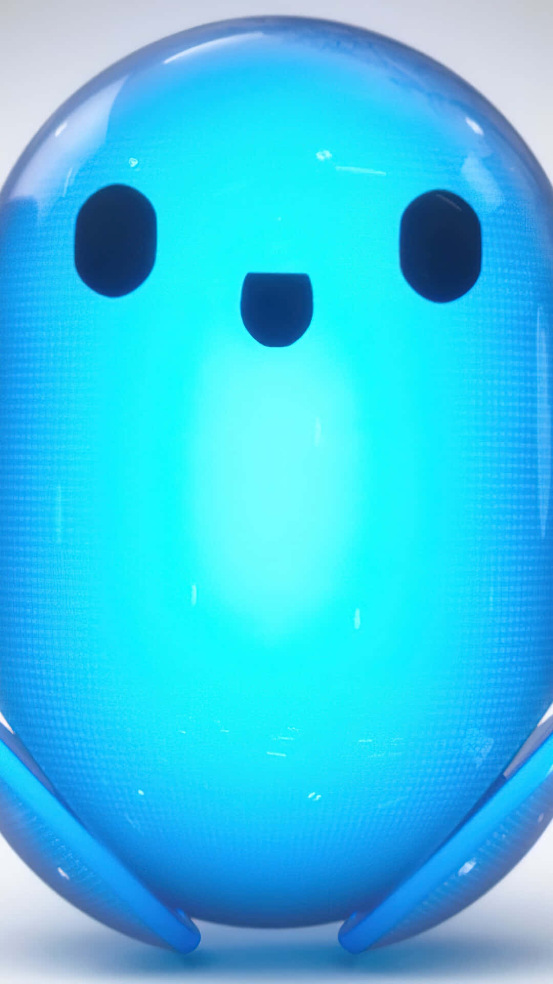 Ronsgone Wrong Feliz Robot Azul Fondo de pantalla