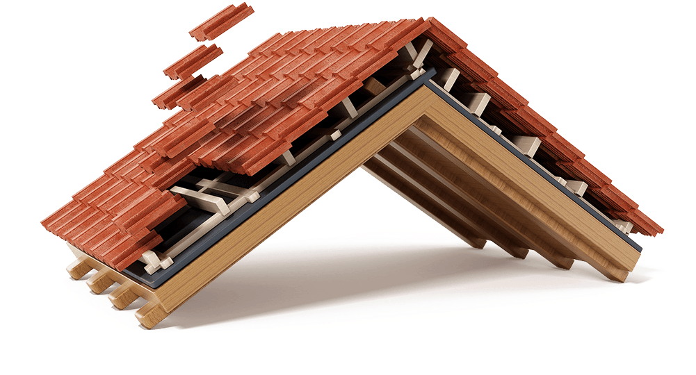 Roof Structure Exploded View PNG