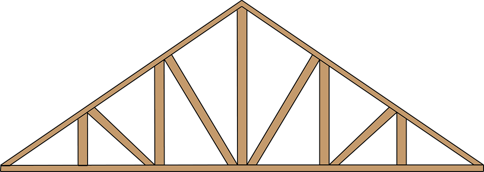 Roof Truss Design Silhouette PNG