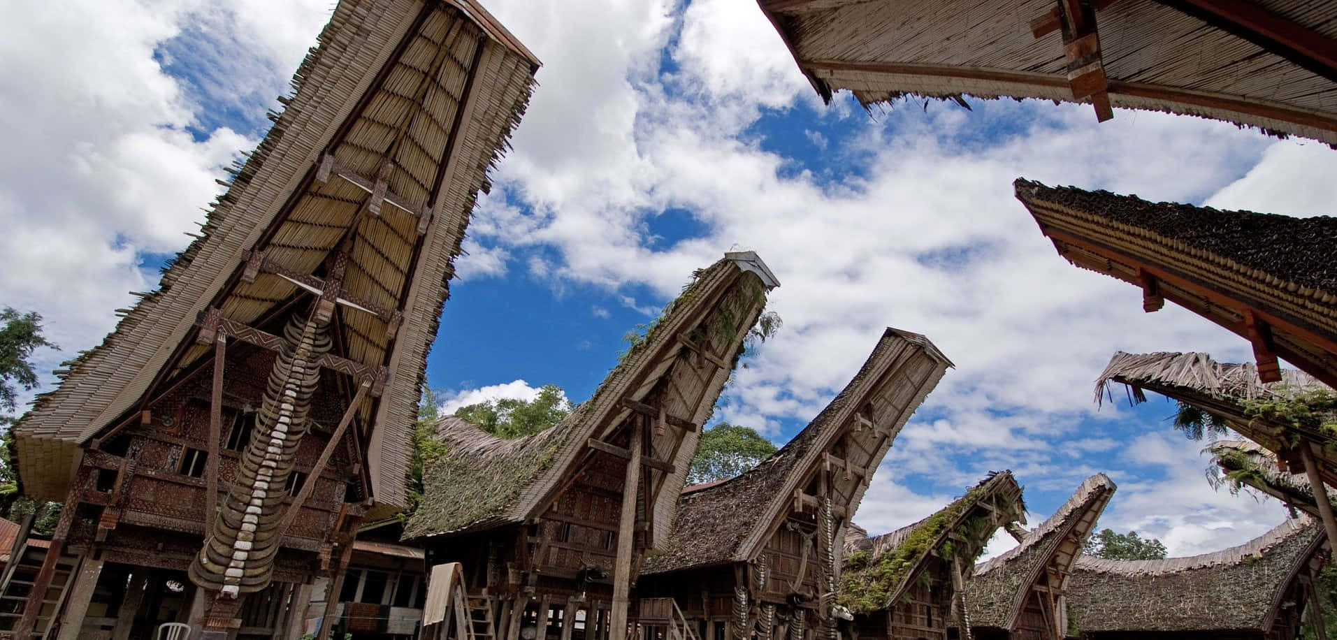 Roofs Of Sulawesi Toraja Houses Wallpaper
