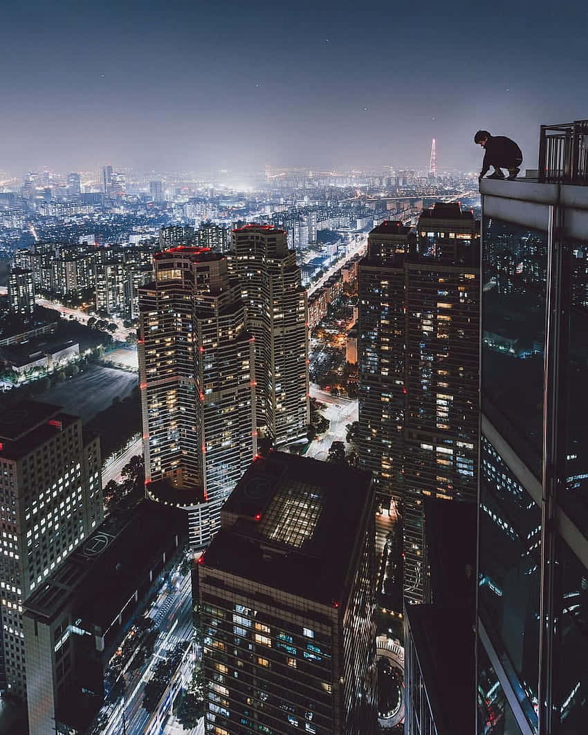 Enjoy a beautiful view atop a city rooftop