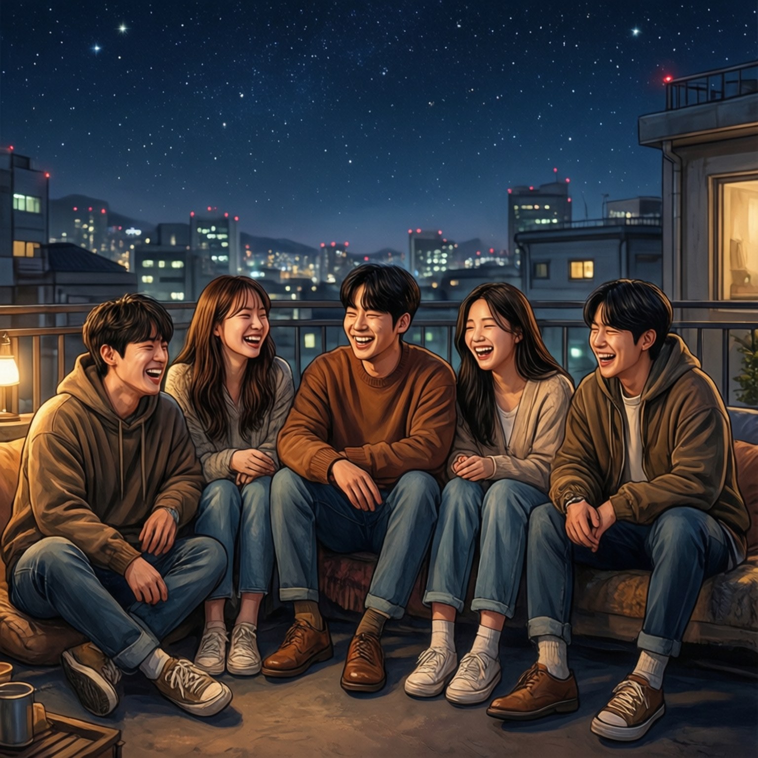 Rooftop Friends Wallpaper