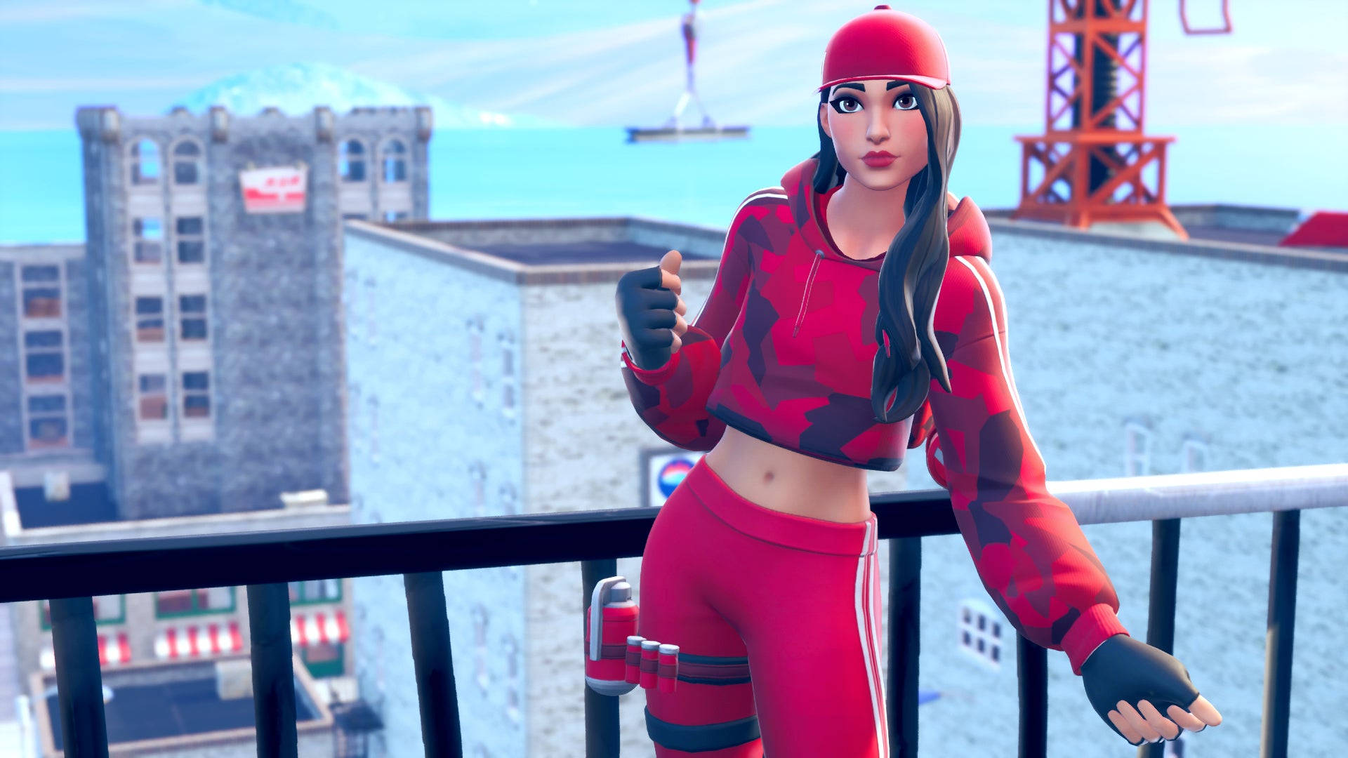 Rooftop Ruby Fortnite Photography Wallpaper